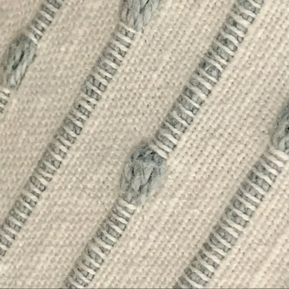 White‎ & Powder Blue Striped Pillow